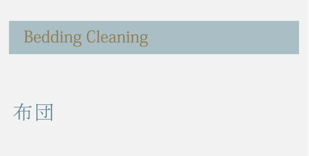 Bedding Cleaning／布団